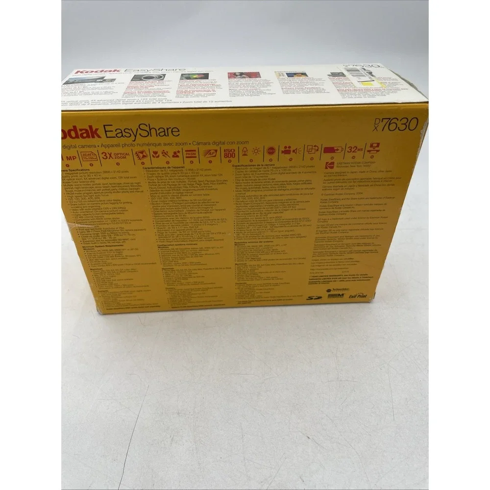 Kodak EasyShare DX7630 6.1MP Digital Camera 3X Zoom+Battery+Charger+SD Card+Manu